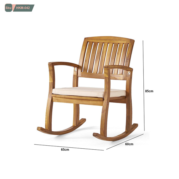 كرسي هزاز خشب - HKM-042 - هوم ديكوريا
