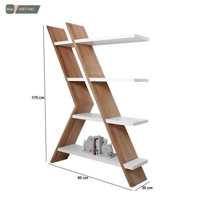 مكتبة خشب MDF - HGT-043 - هوم ديكوريا