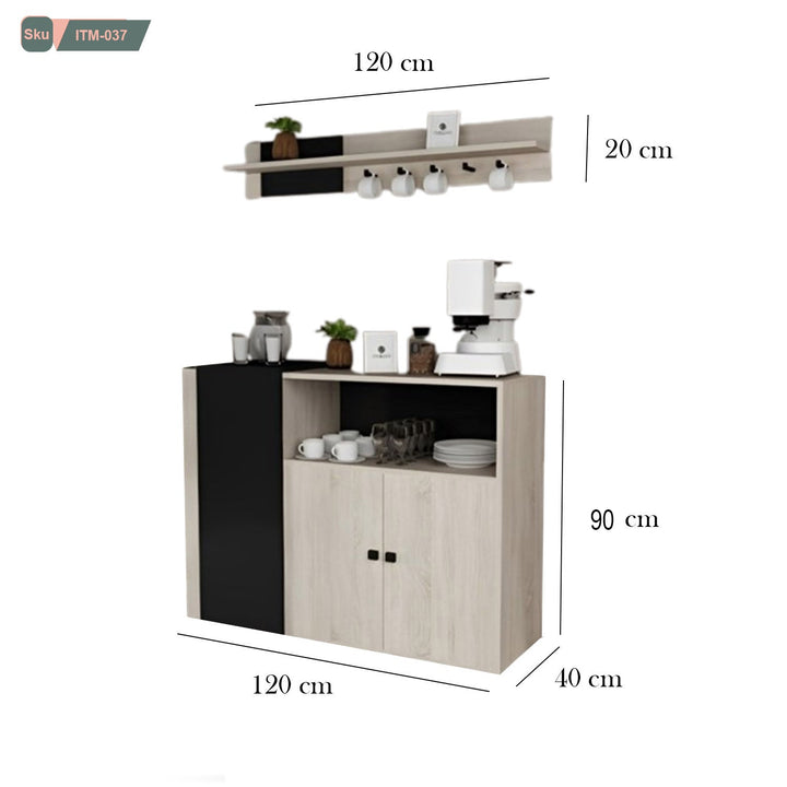 وحدة نخزين للمطبخ خشب MDF عالي الجودة - ITM-037 - هوم ديكوريا