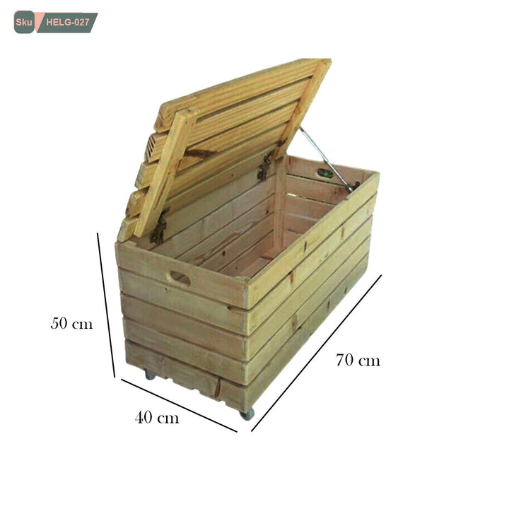 صندوق تخزين خشب طبيعى - HELG-027 - هوم ديكوريا