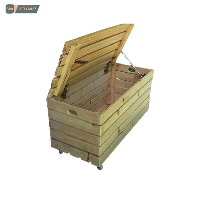 صندوق تخزين خشب طبيعى - HELG-027 - هوم ديكوريا