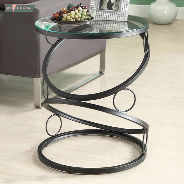 Metal side table with thermal paint against rust - HTL-026