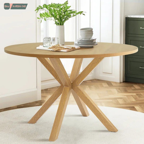 Wooden dining table with a distinctive design - H-RSH-140